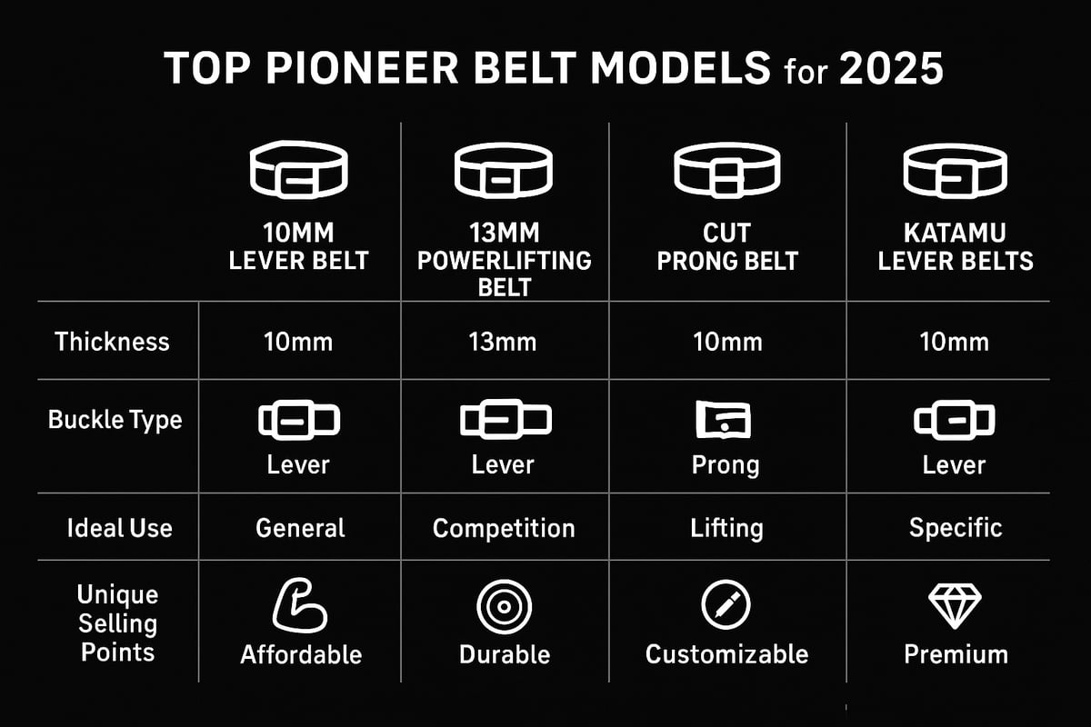 Comparing Top Pioneer Belt Models for 2025