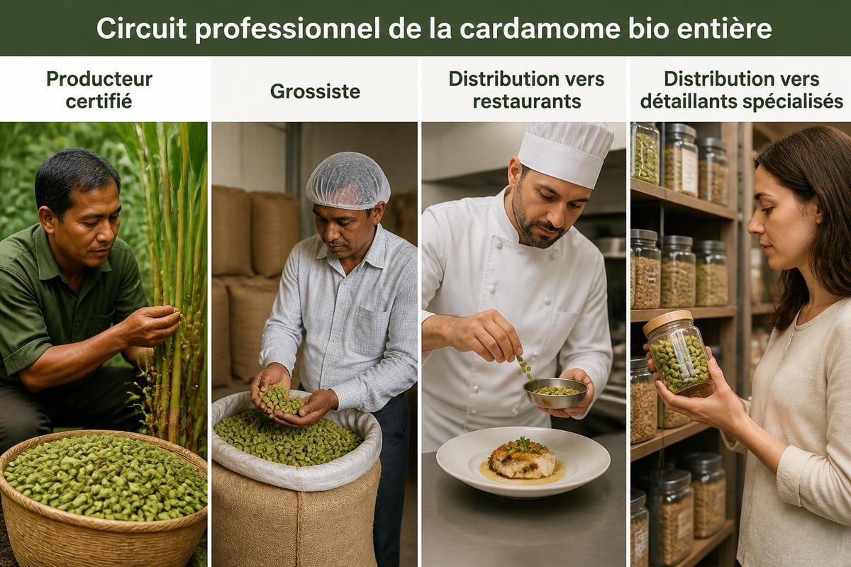 Chaîne d'approvisionnement cardamome