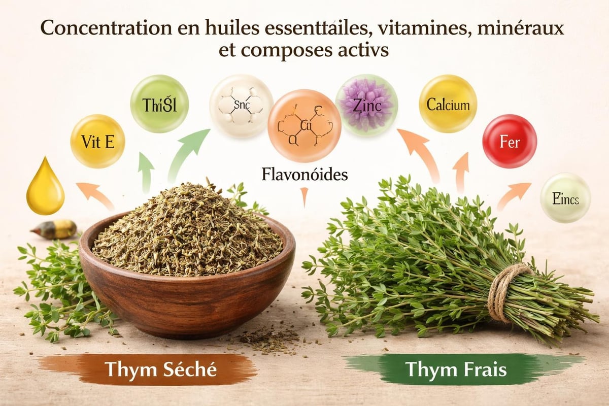 Composition nutritionnelle du thym séché