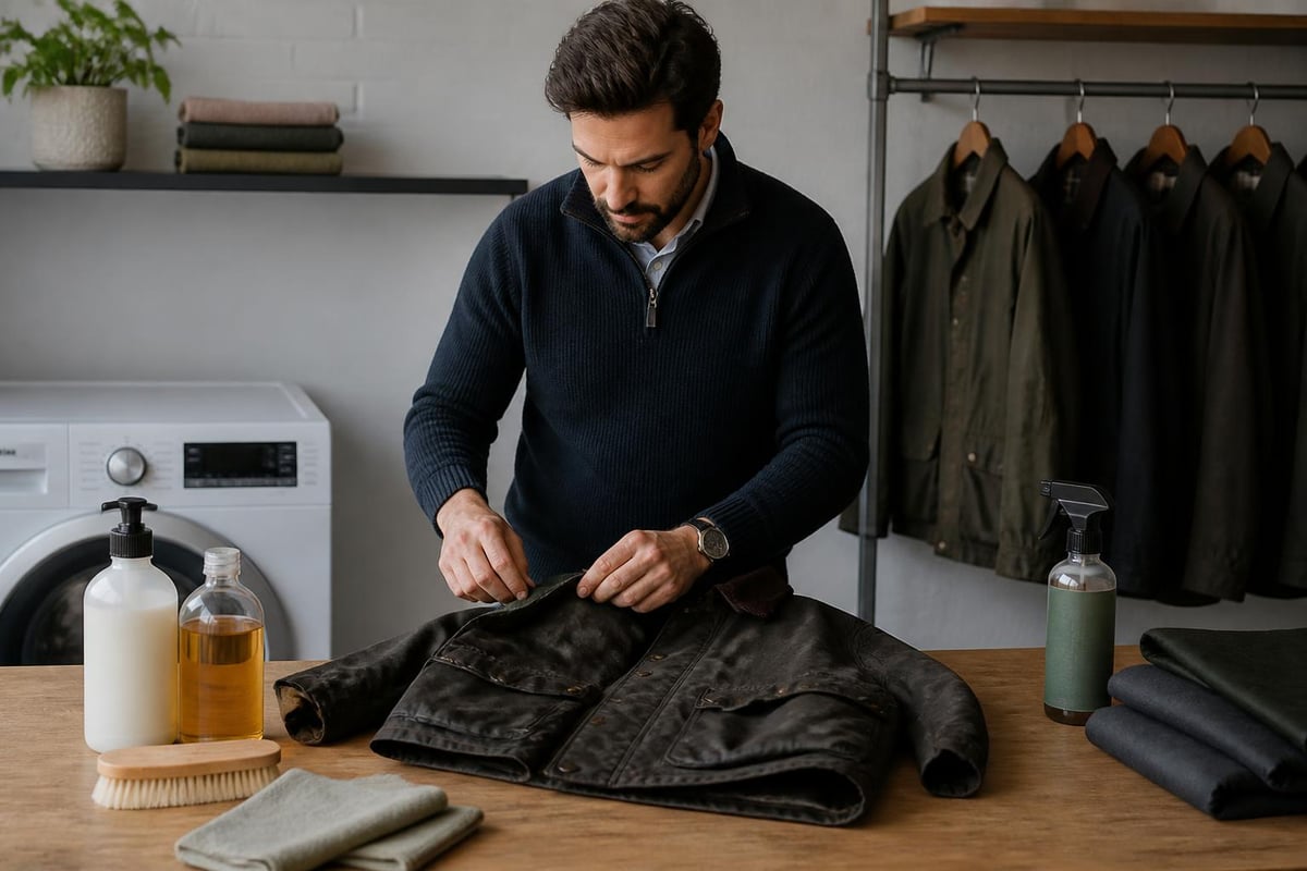 Riding coat care routine