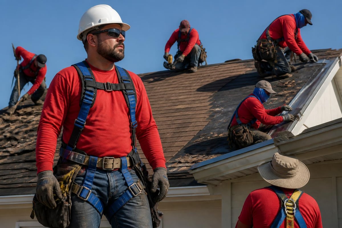 Roofing crew organizational structure