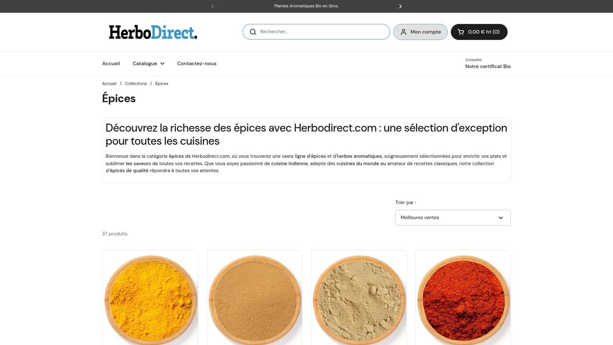 Guide Pratique des Épices et Herbes en 2026 - HerboDirect : Votre Partenaire pour des Épices et Herbes Bio de Qualité