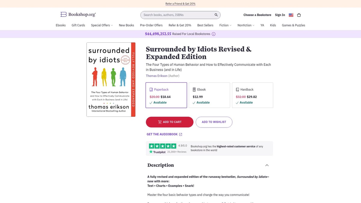 Top 8 Best Books on Social Skills to Read in 2026 - Surrounded by Idiots Revised & Expanded Edition by Thomas Erikson