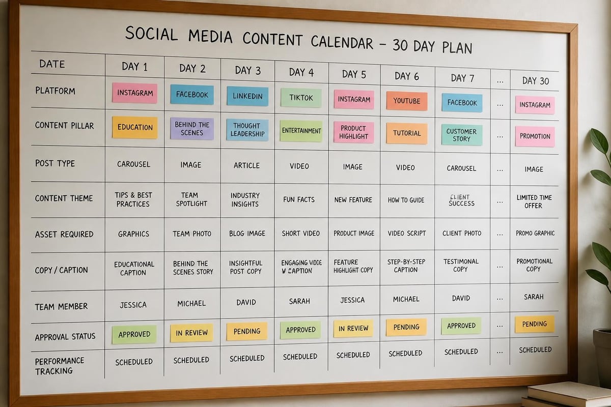 Content calendar template