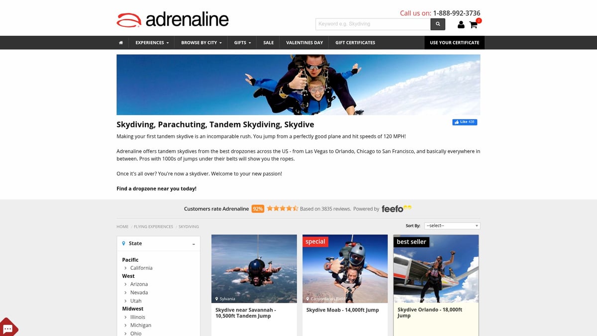 Top 7 Flight Experiences to Try in 2026 - Skydiving – Tandem & Solo Jumps