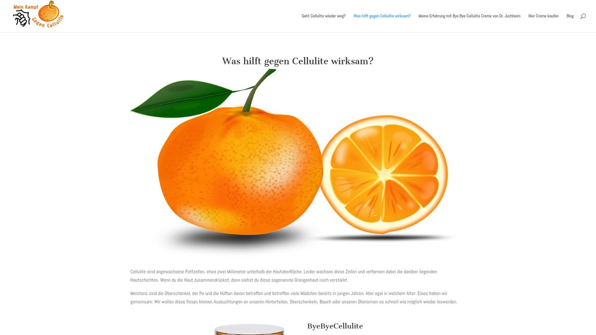 Cellulite Bauch Guide 2025: Effektive Tipps und Lösungen - ByeByeCellulite Creme von Dr. Juchheim: Erfahrungsbericht & Experteneinschätzung