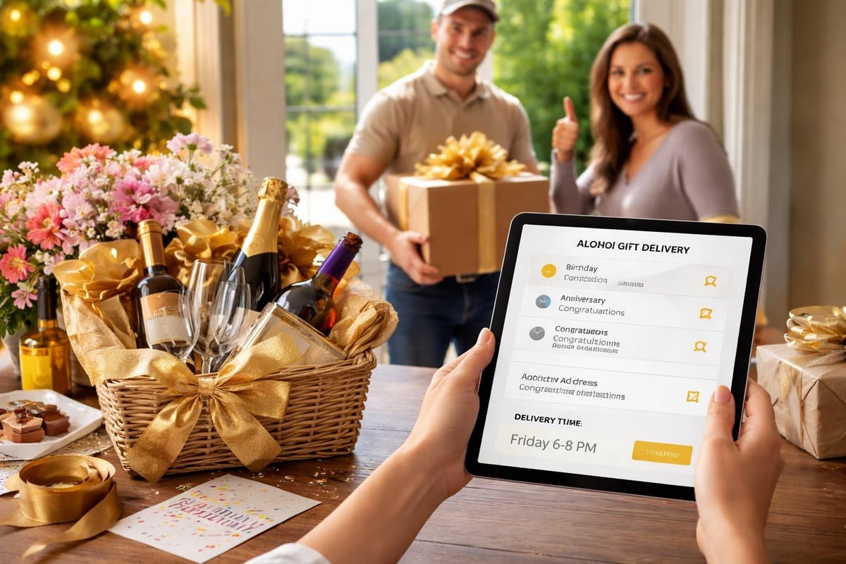 Alcohol gift delivery coordination