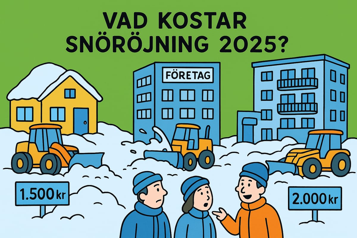 Aktuella prisnivåer för snöröjning 2025