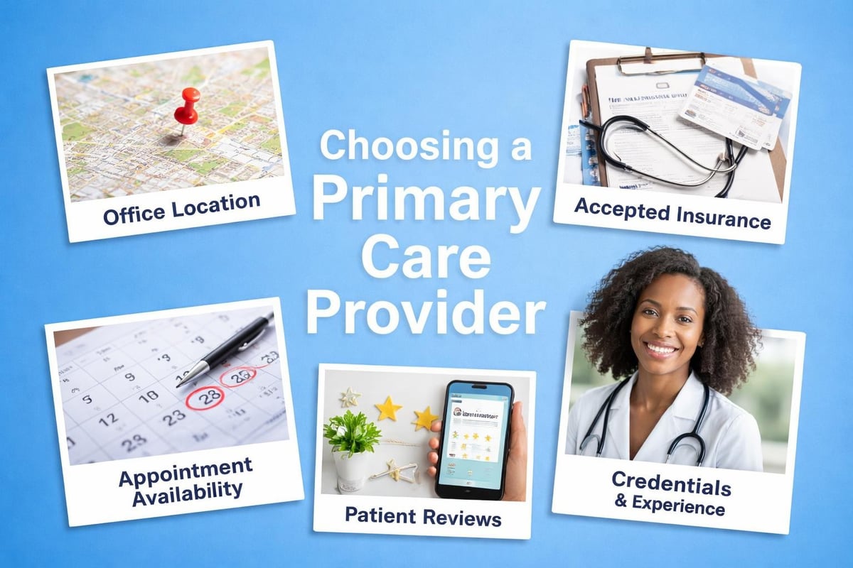 Primary care physician search factors
