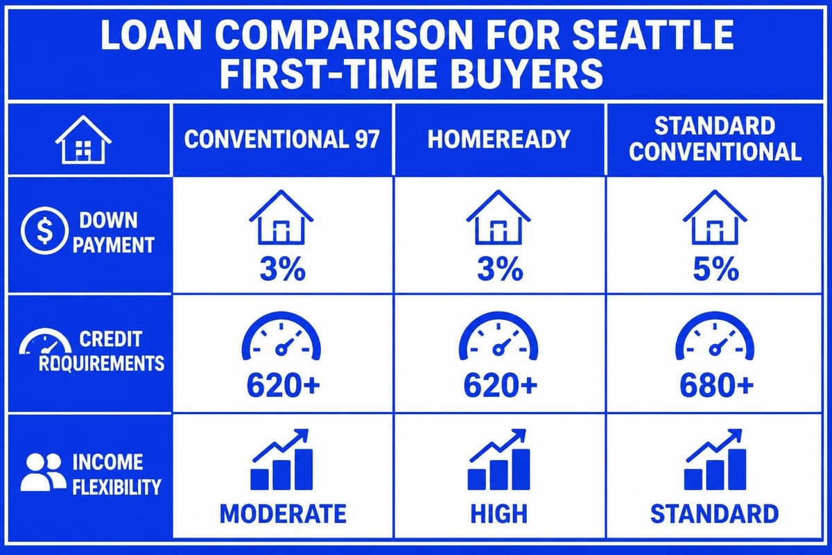 Conventional loan down payment options