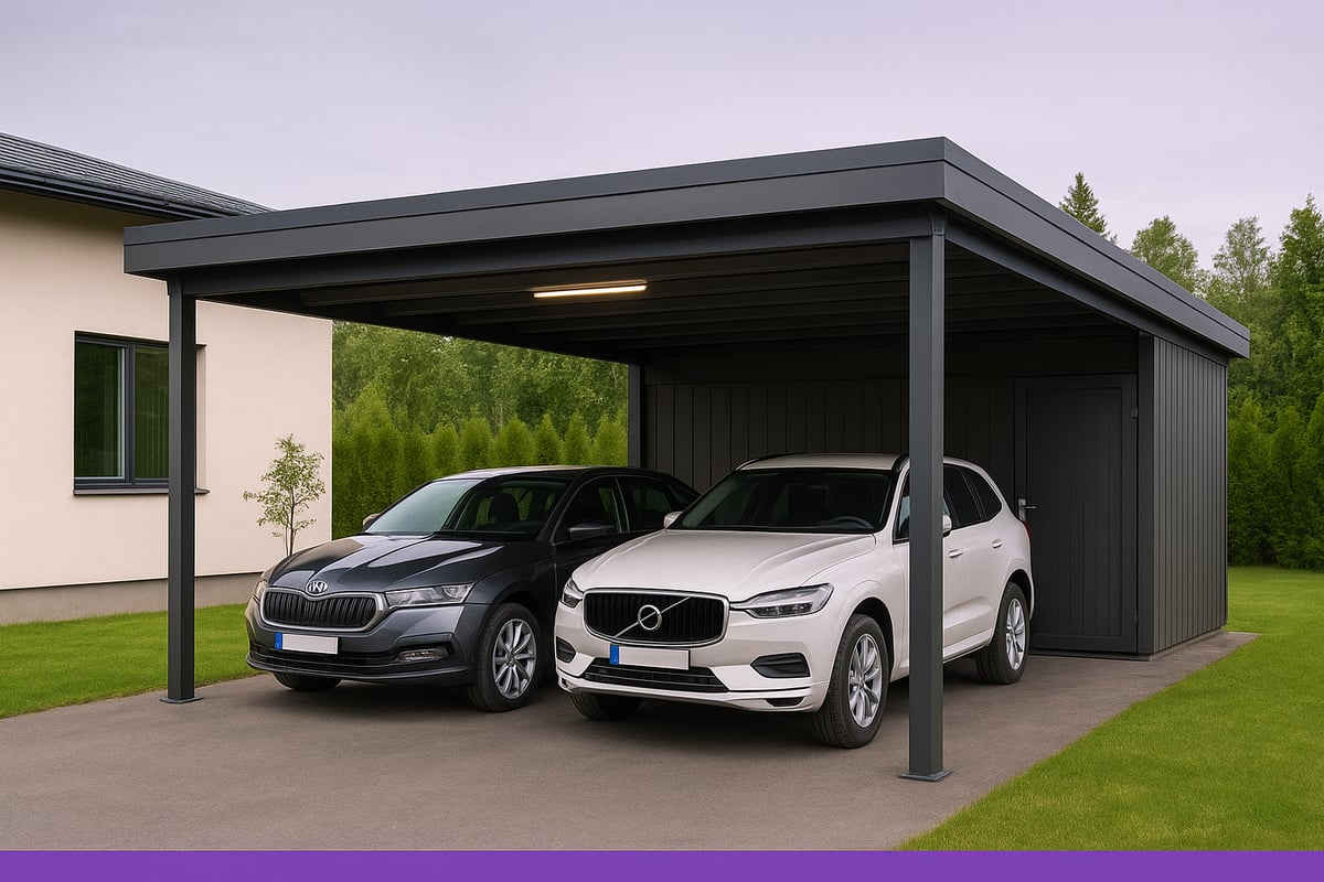 Kahden auton autokatoksen suunnittelu