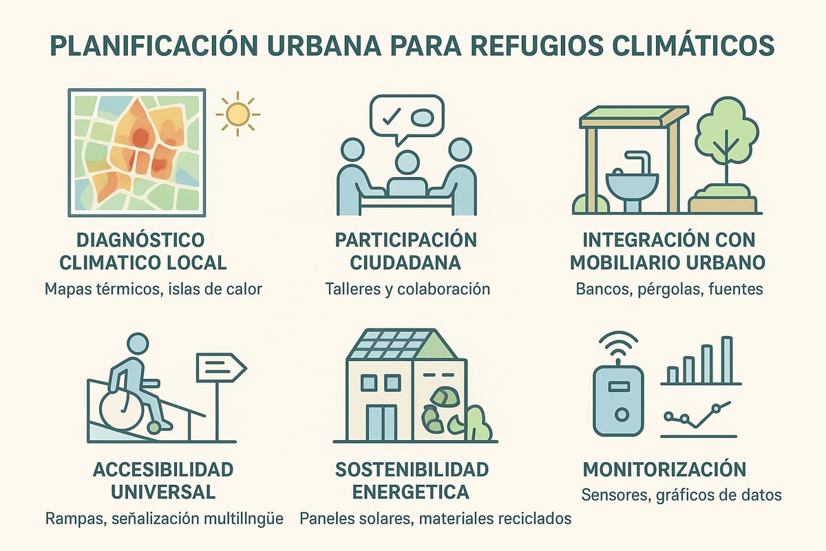 Principios clave de la planificación urbana para refugios climáticos