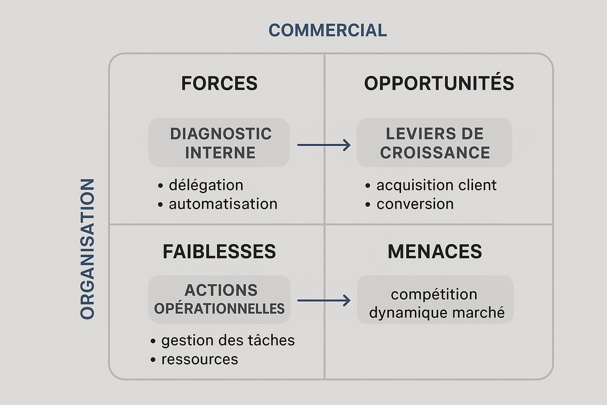 Recentrer la SWOT sur l’interne : Organisation & Commercial