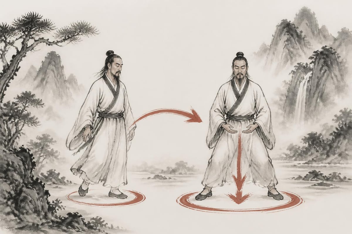 Beginning tai chi stance