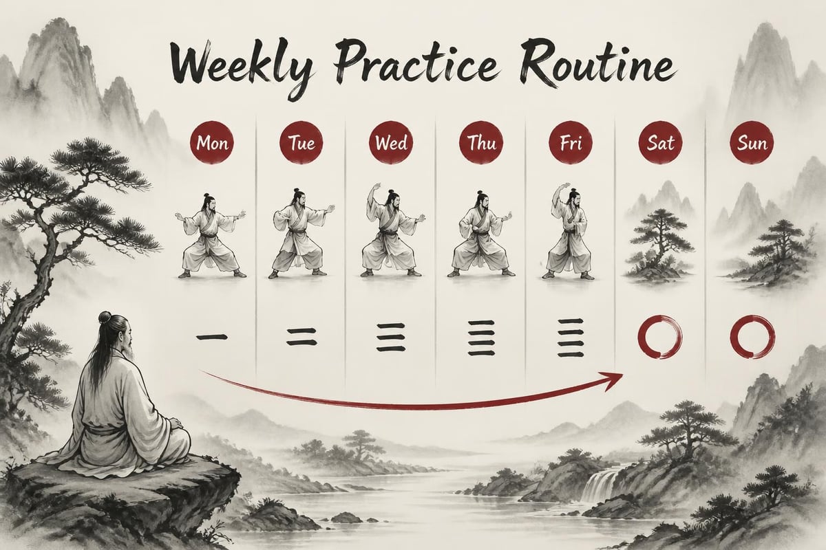 Daily tai chi practice schedule