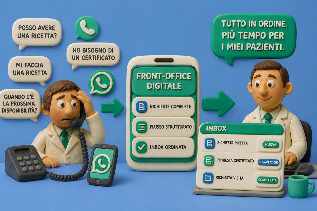 Flusso organizzato studio medico digitale