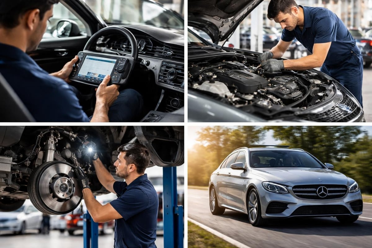 European car maintenance workflow