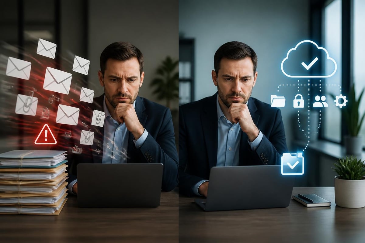 Vergleich E-Mail-Anhang und Cloud-Link