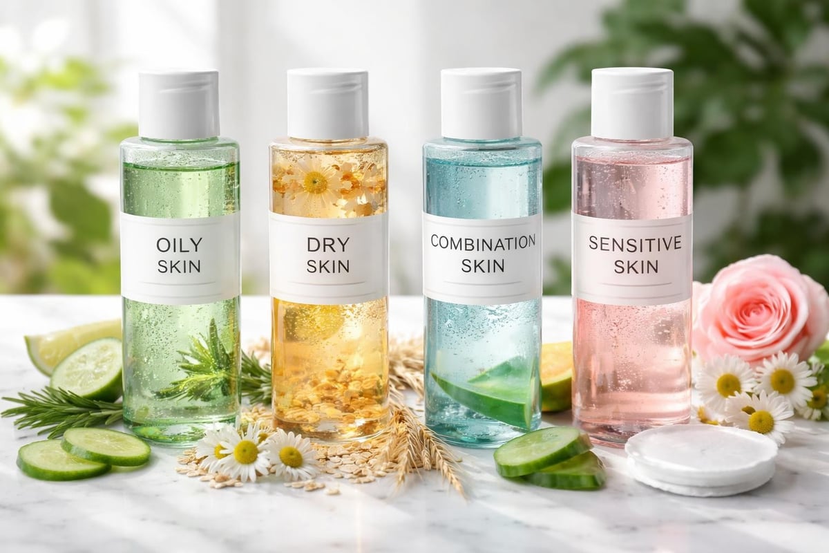 Skin type toner selection