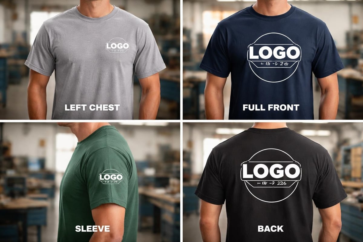 Logo placement options