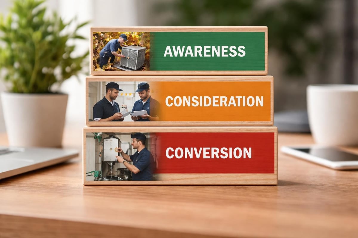 Home services advertising funnel stages