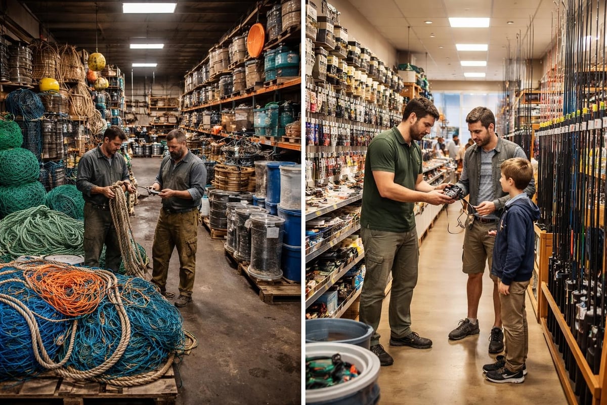 Different fishing outlet types