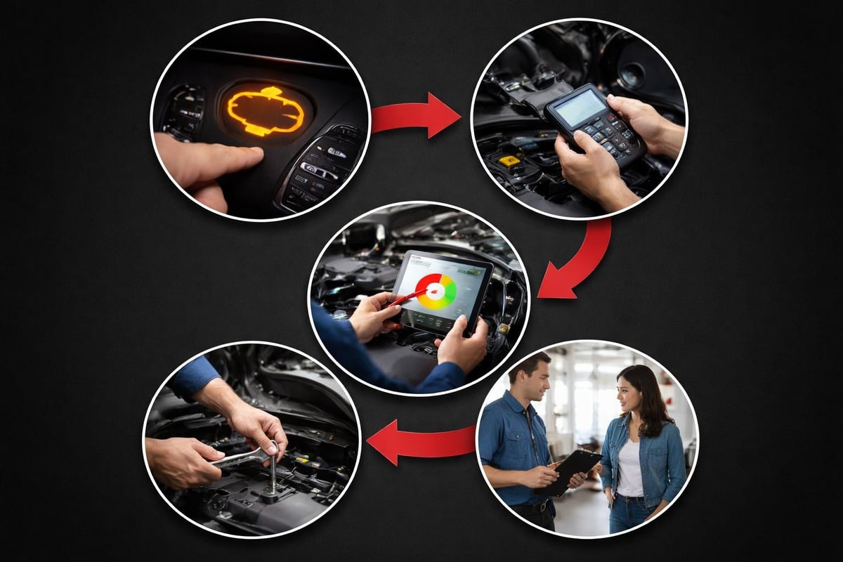 Engine diagnostic workflow