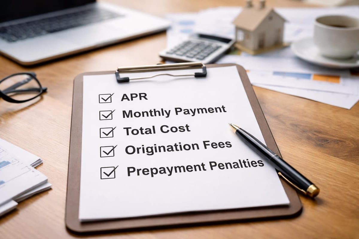 Loan offer comparison factors