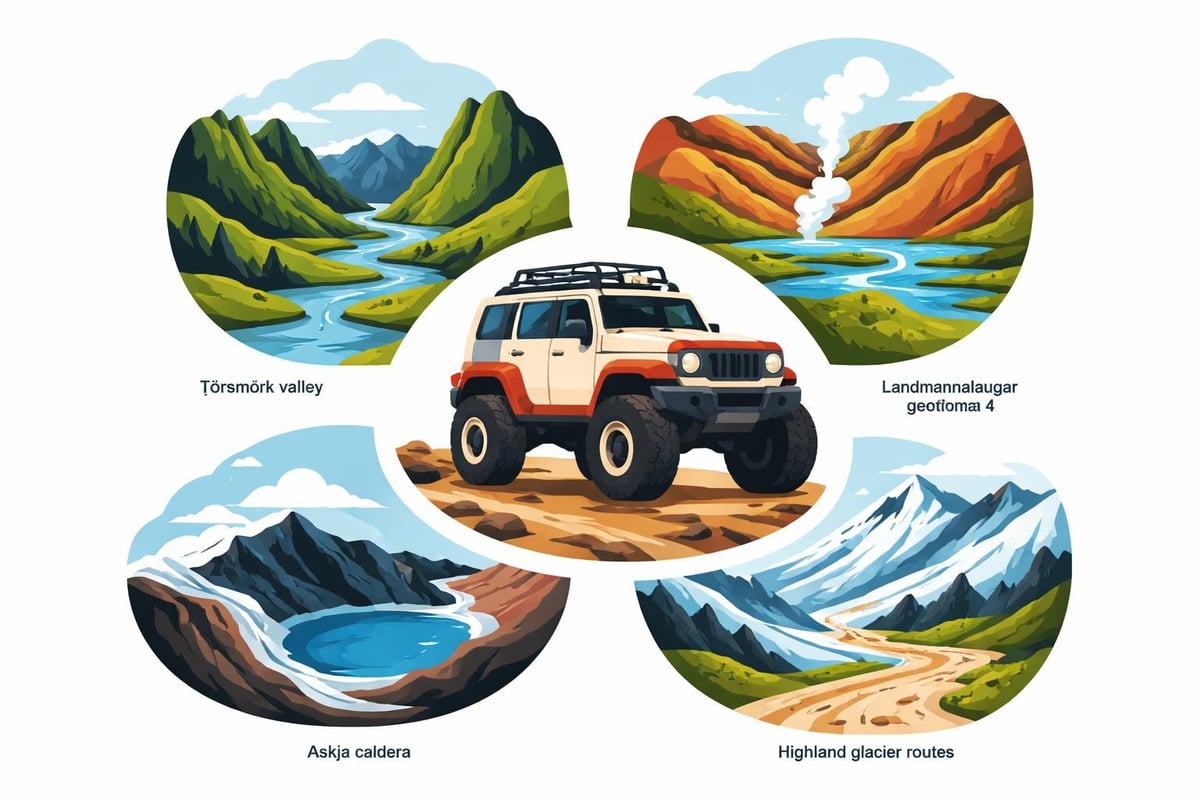 Iceland highland destinations by superjeep