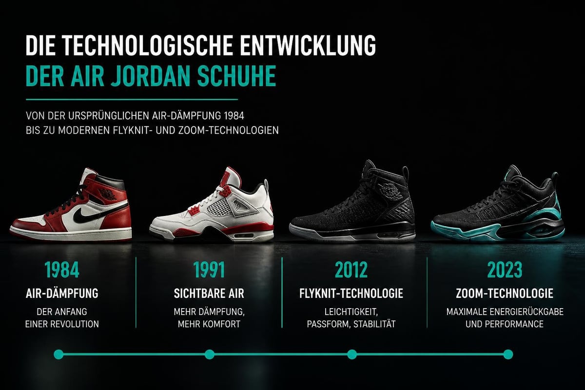 Evolution der Air Jordan Technologien