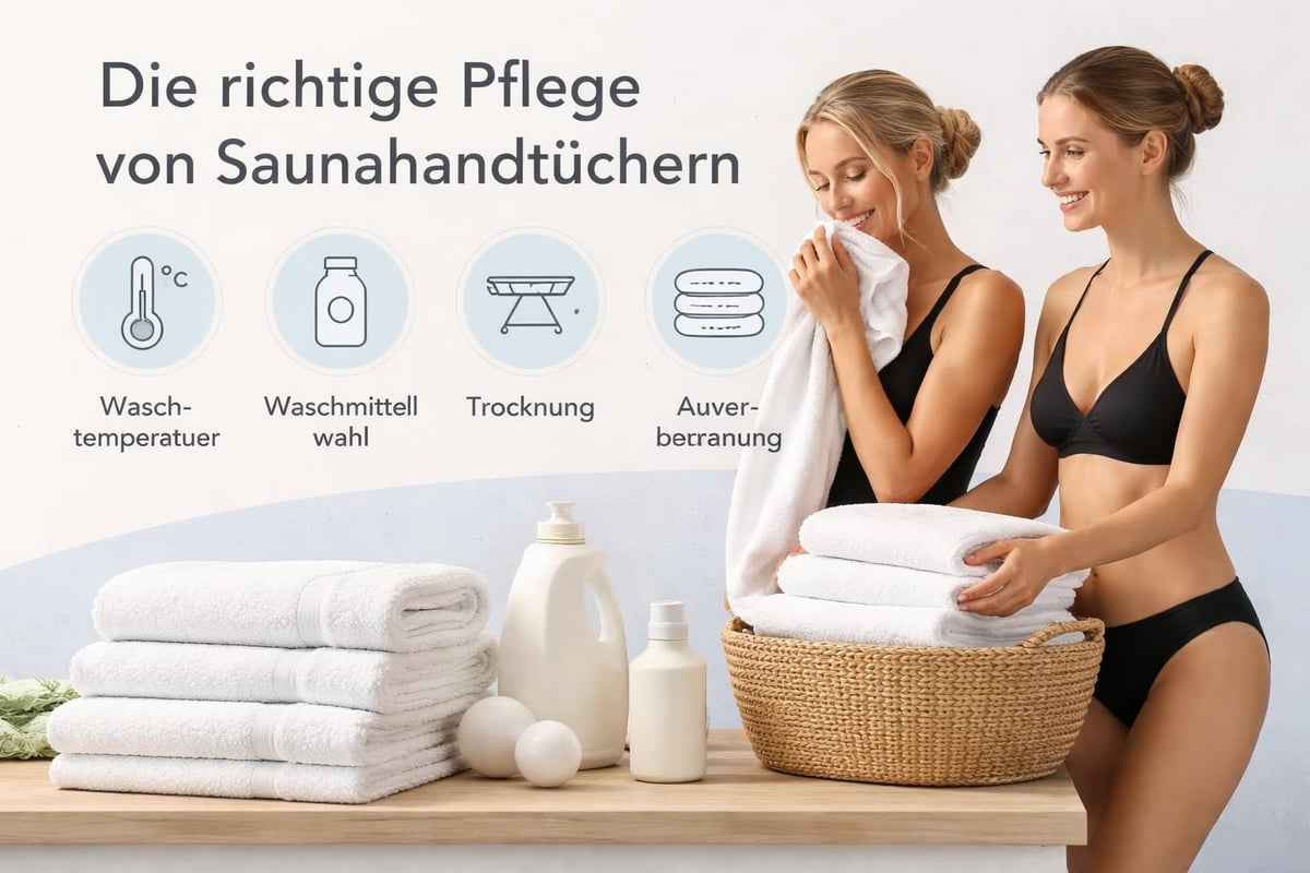 Saunahandtuch Pflege