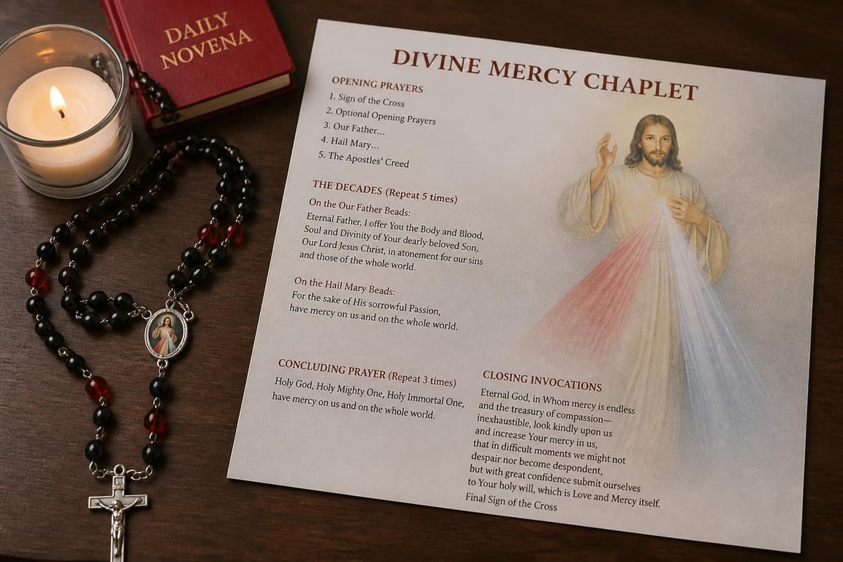 Divine mercy chaplet prayer structure