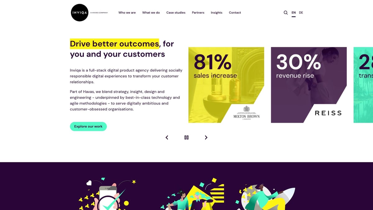 7 Inspiring Best Digital Agency Websites to Explore in 2026 - Inviqa