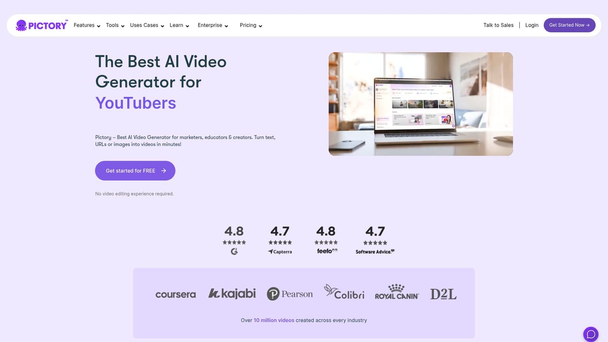 9 Essential AI Video Maker Tools to Try in 2025 - Pictory