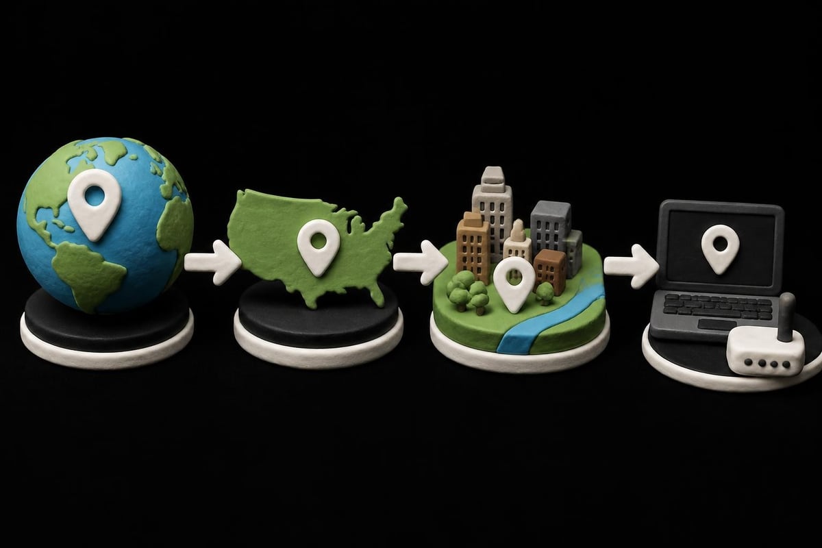 Geographic targeting hierarchy