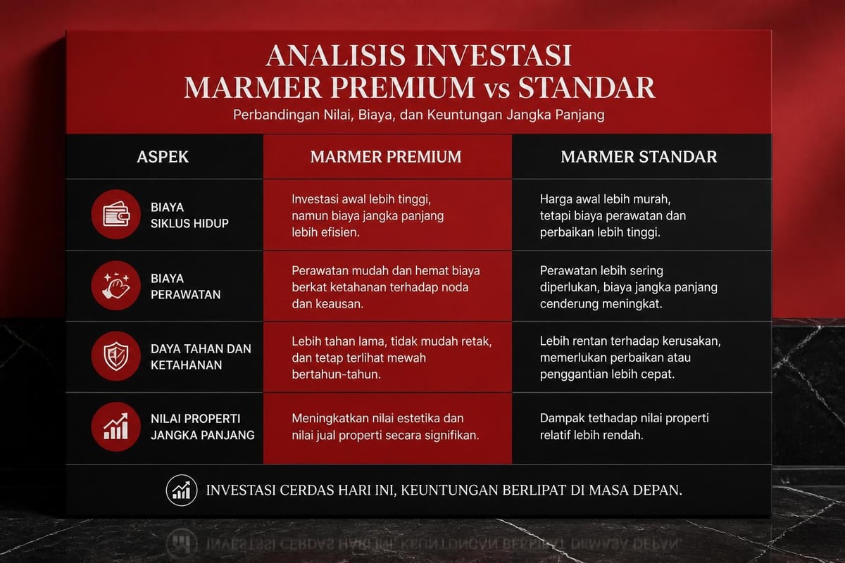 Analisis ROI investasi marmer