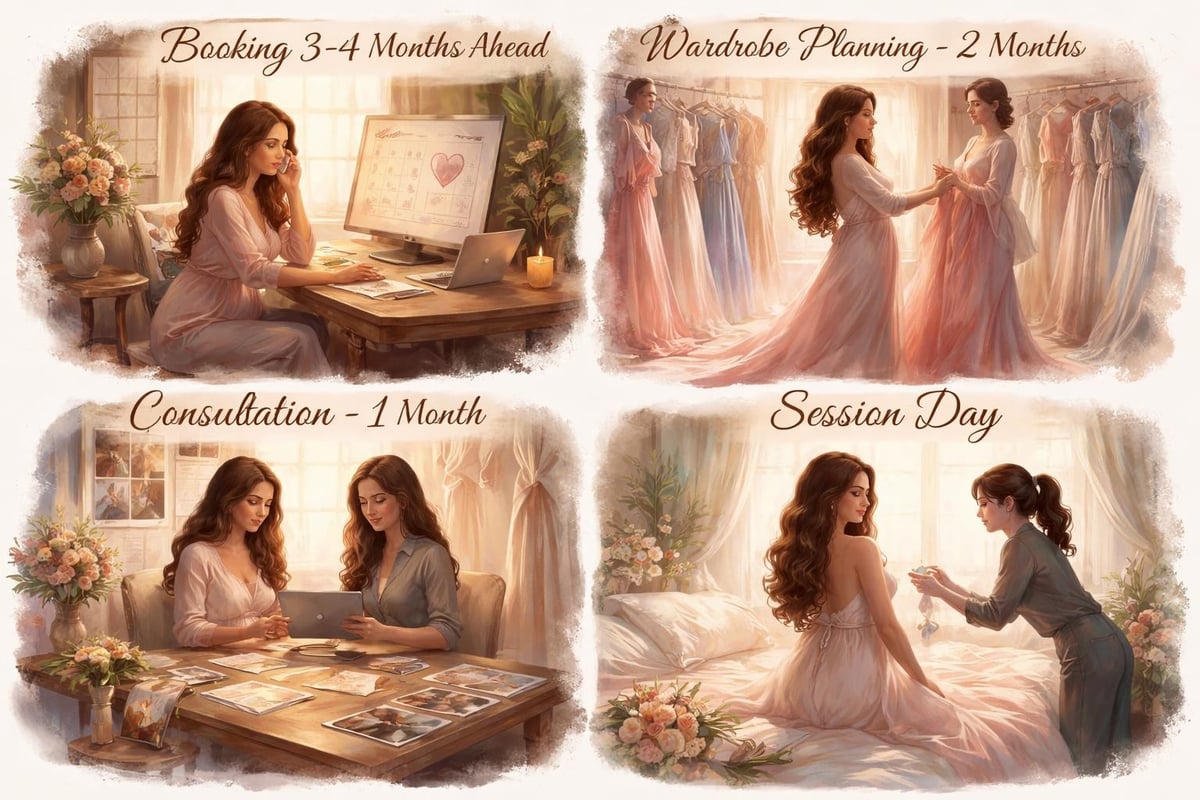 Maternity session preparation timeline