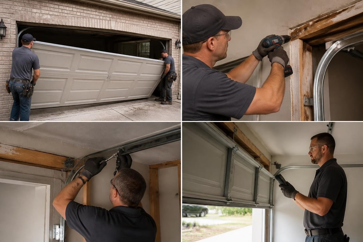 Garage door installation steps