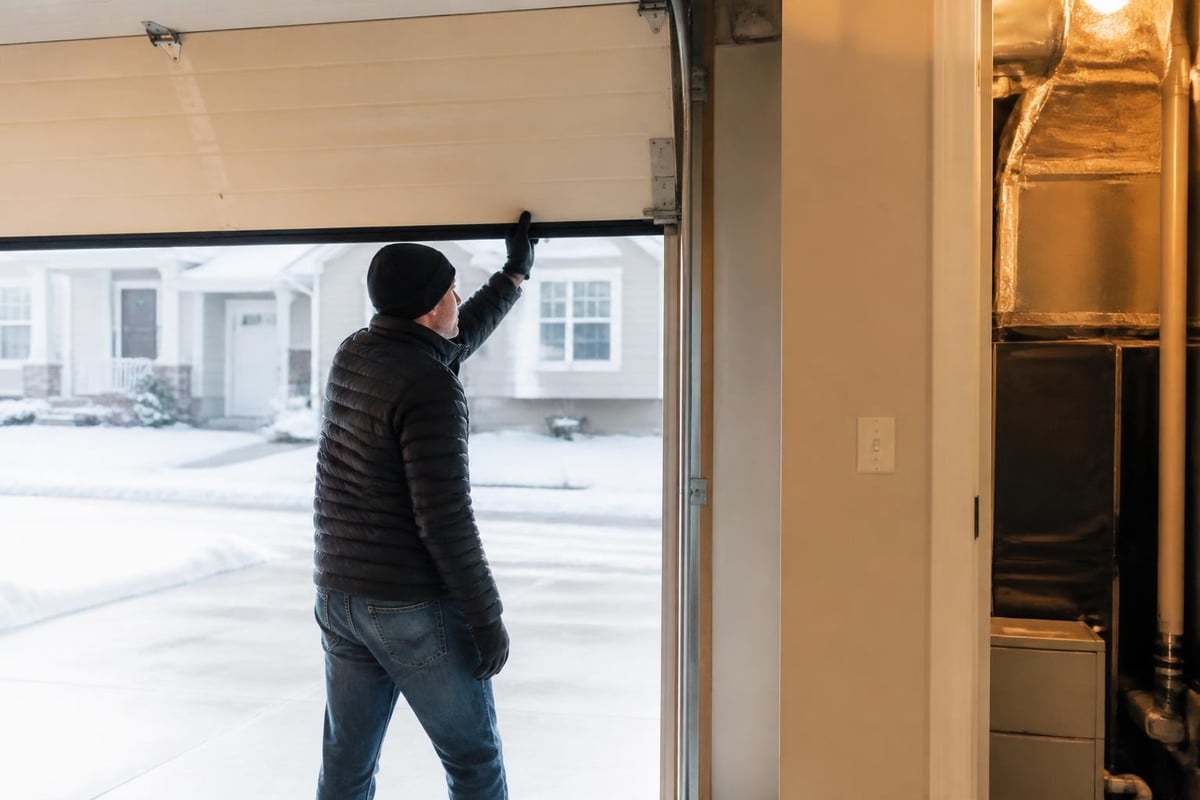 Garage door energy savings