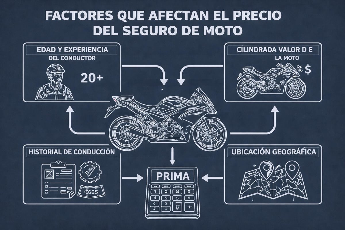 Seguros Más Baratos de Moto 2026: Guía Completa 1 Factores que determinan el precio del seguro de moto