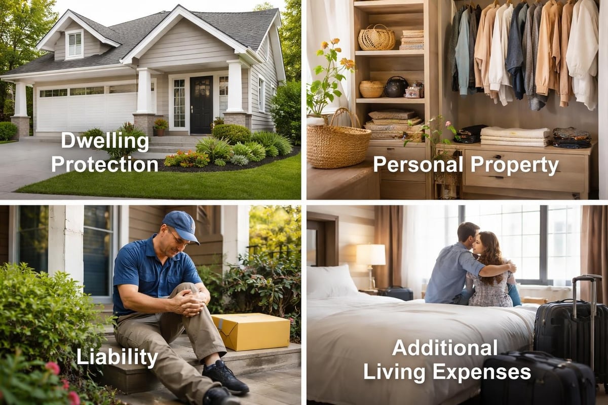 Home insurance policy coverage components