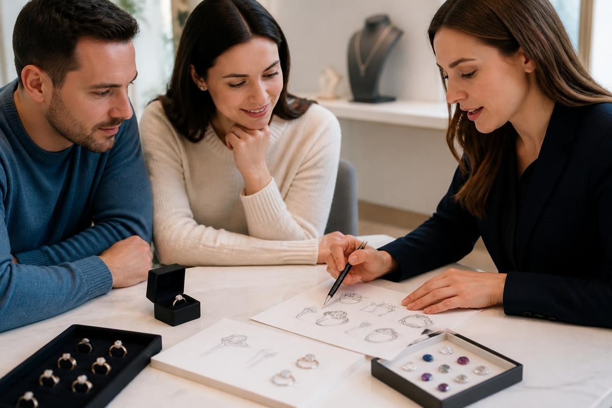 Custom jewelry consultation process