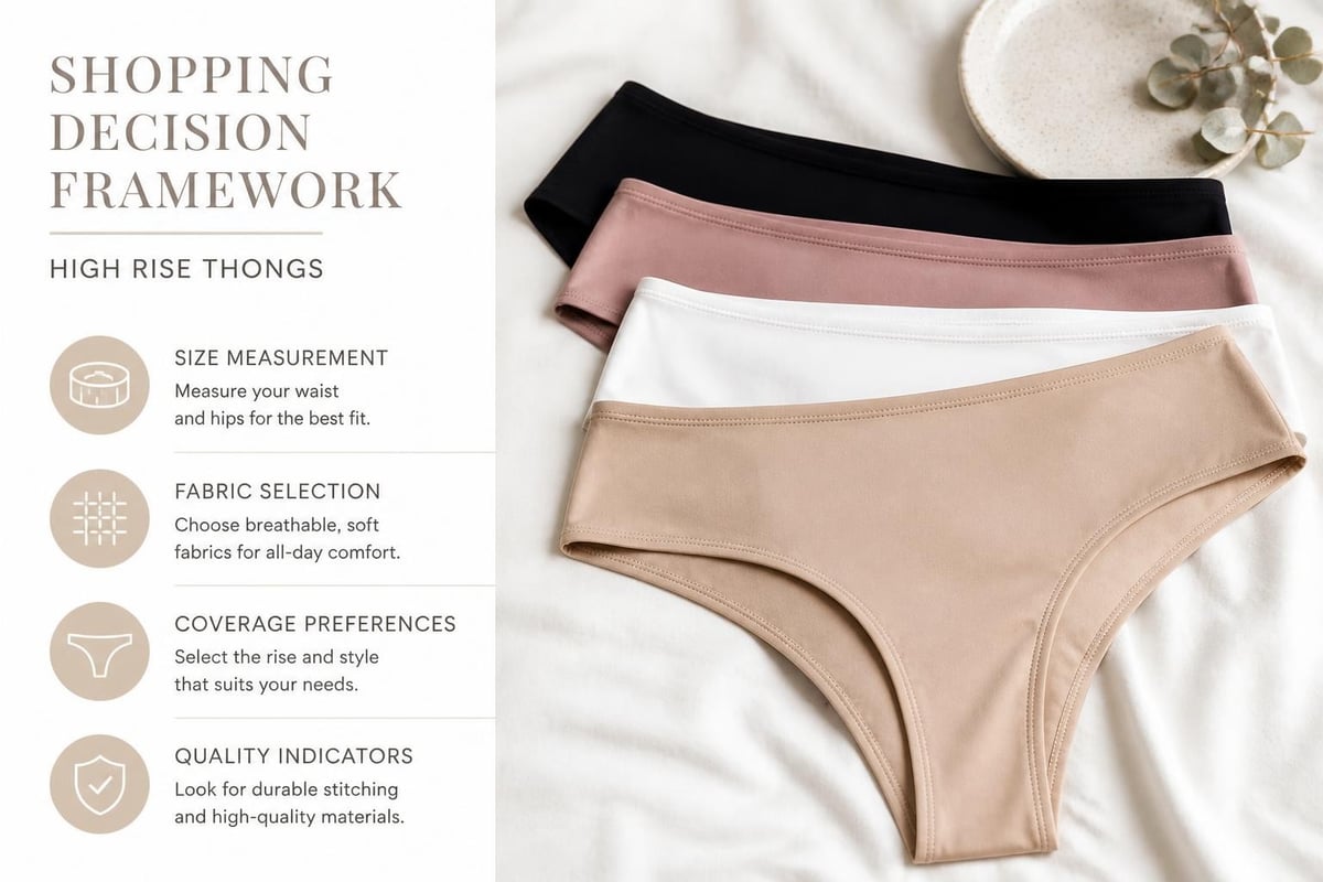High rise thong shopping checklist