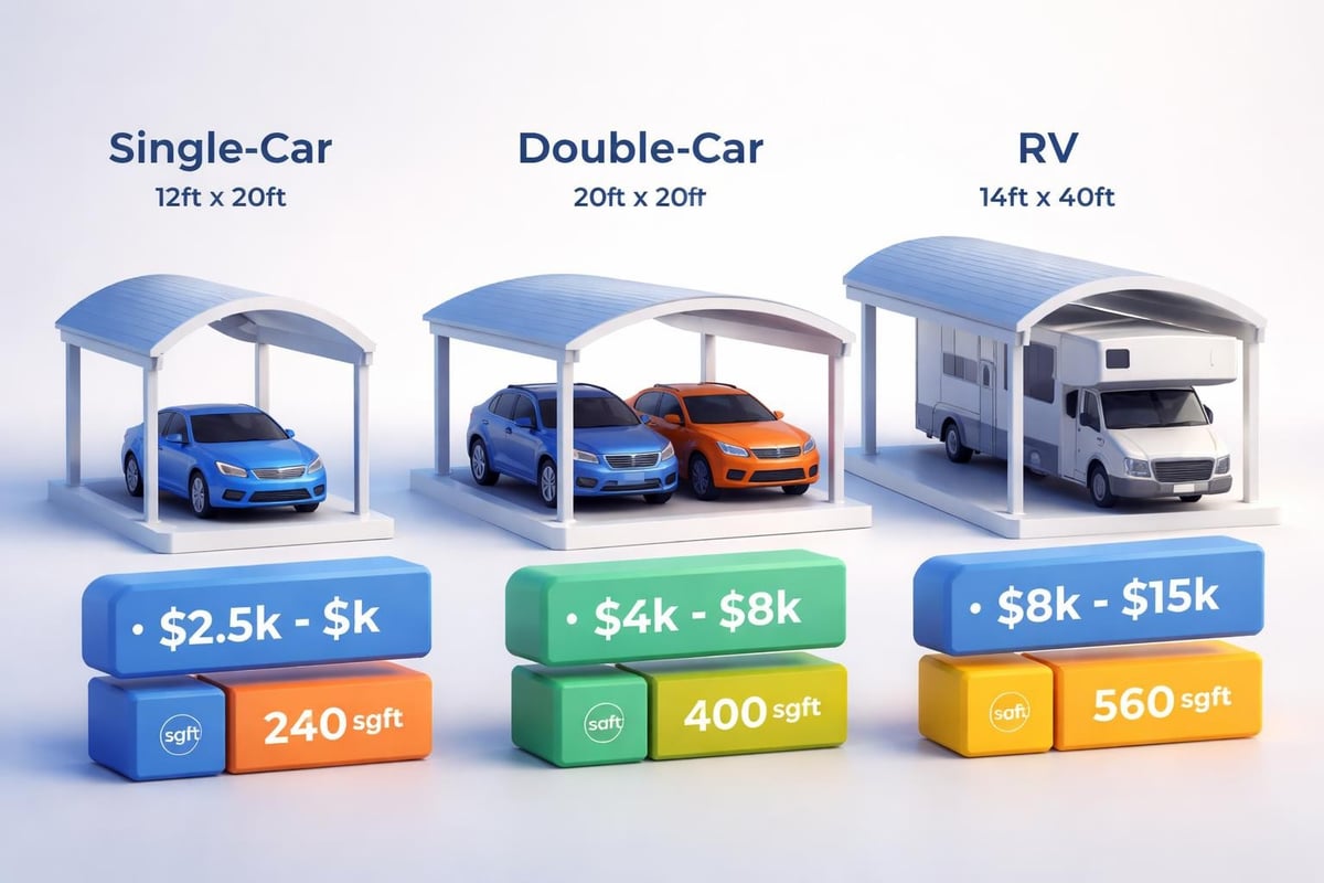 Carport size comparison