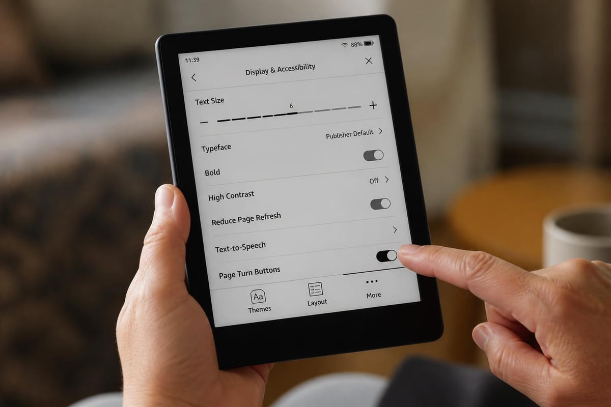 Ebook accessibility features