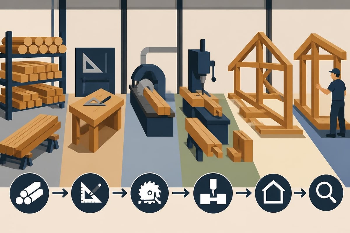 Timber workshop layout zones
