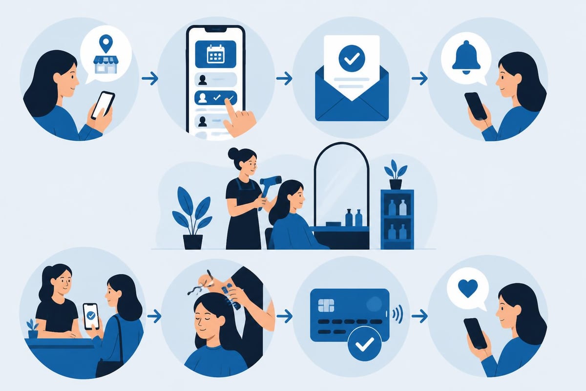 Salon appointment software workflow