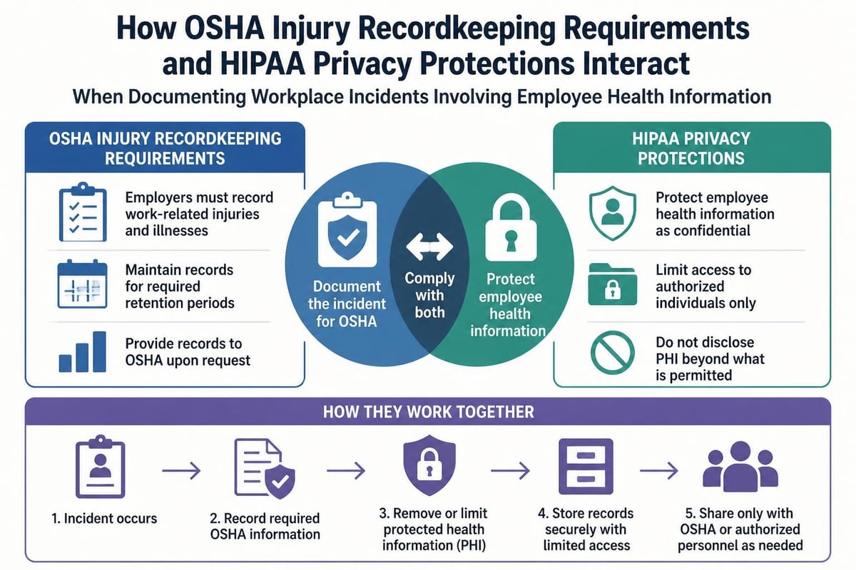 OSHA workplace safety and HIPAA privacy intersection