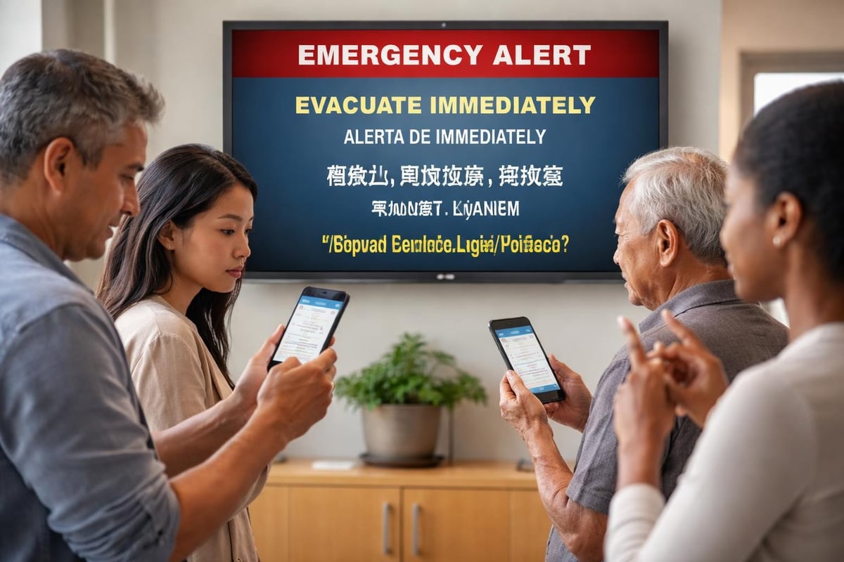Multilingual emergency alerts
