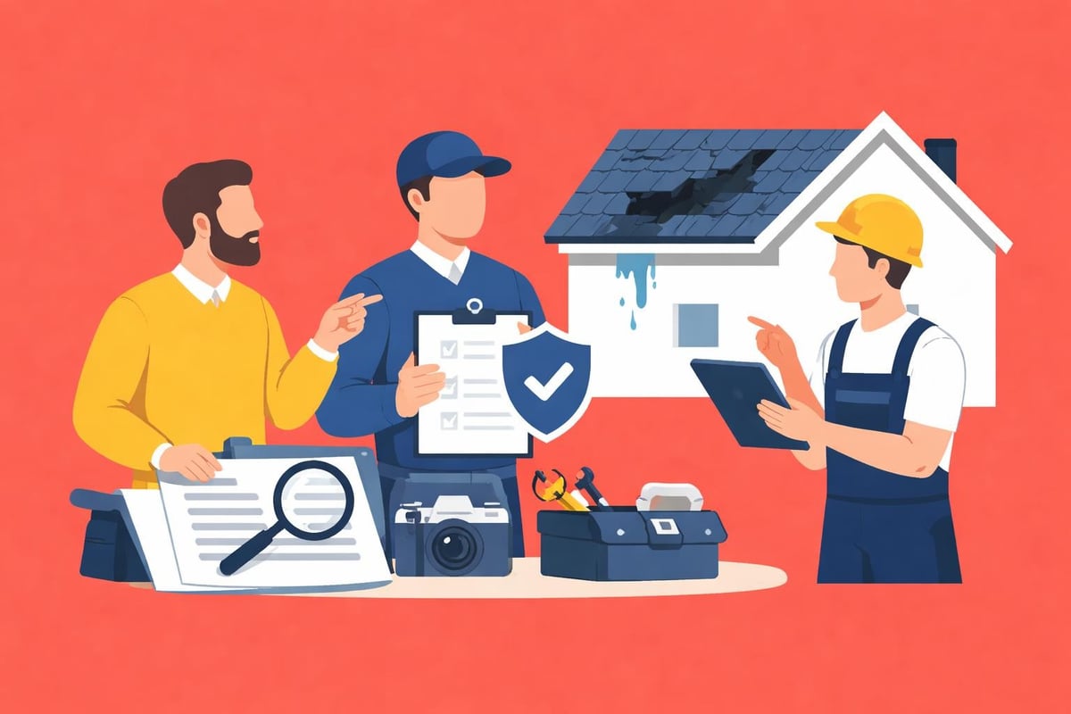 Insurance adjuster roof inspection process